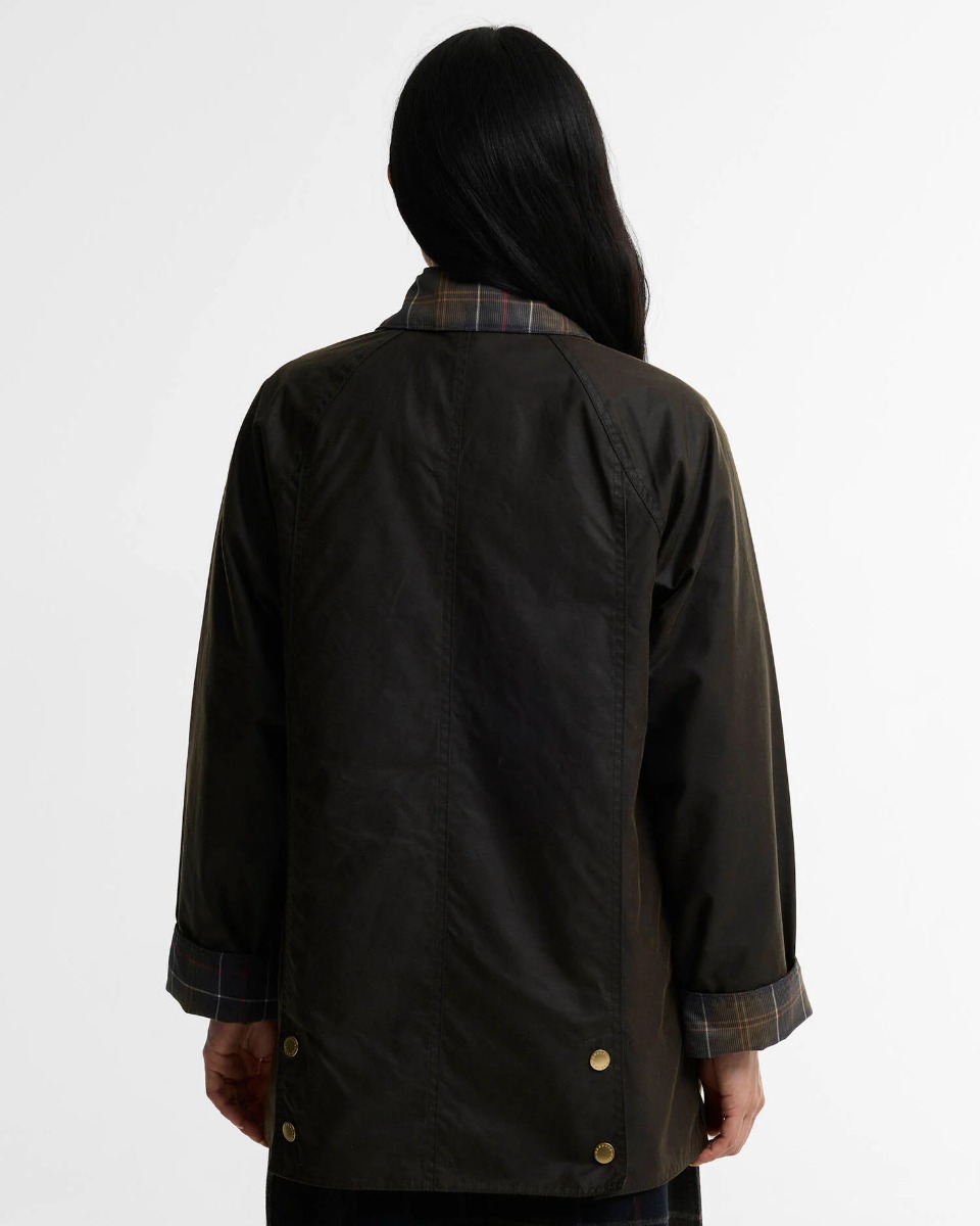 Barbour Barbour Icons Tartan Collar Modern Beadnell Waxed Jacket LWX1582OL71 Λαδί - 3
