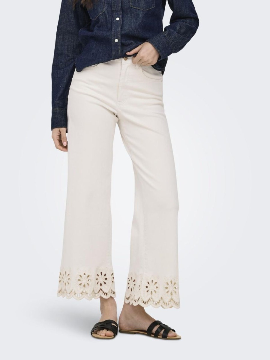 Only Madison Hw Crop Wide Bro Angl Dnm Gua 15372378 Λευκό φωτογραφία