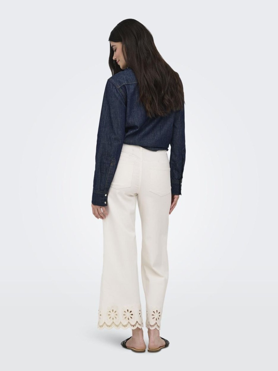 Only Madison Hw Crop Wide Bro Angl Dnm Gua 15372378 Λευκό φωτογραφία
