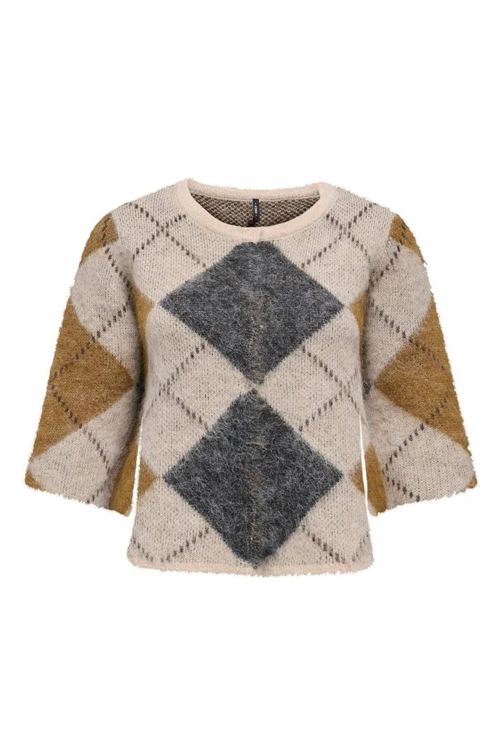 Only Noeme Ss Pattern O-Neck Knt 15378132 Mixed