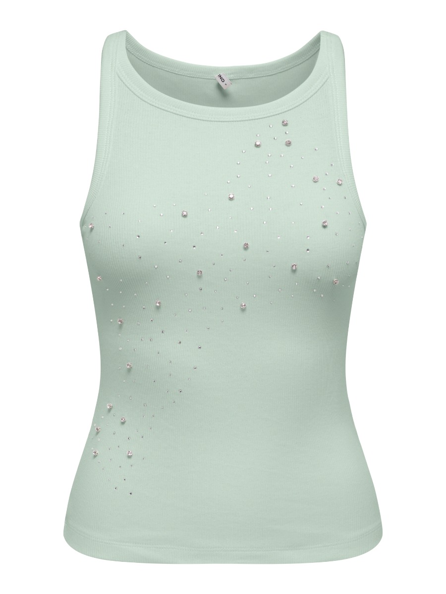 Only Filiz Γυναίκειο Rhinestones Tank Top 15368917 Πράσινο