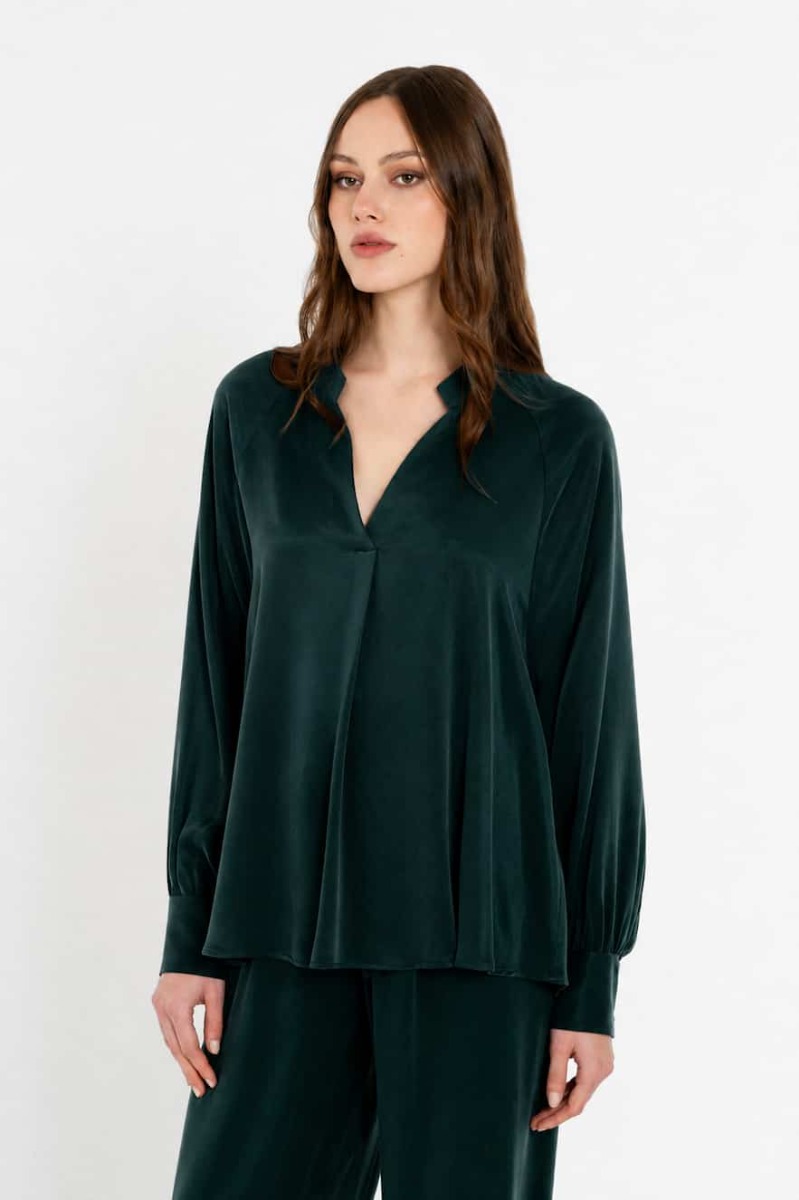 Phylosophy Curpo Viscose Blouse BL12084 Πράσινο