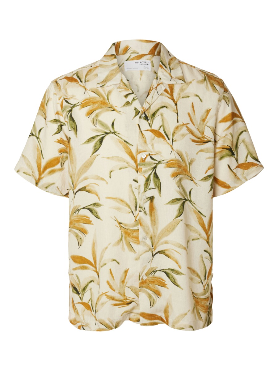 Selected Regnoa Ανδρικό Κοντομάνικο Πουκάμισο 16093915 Μπέζ