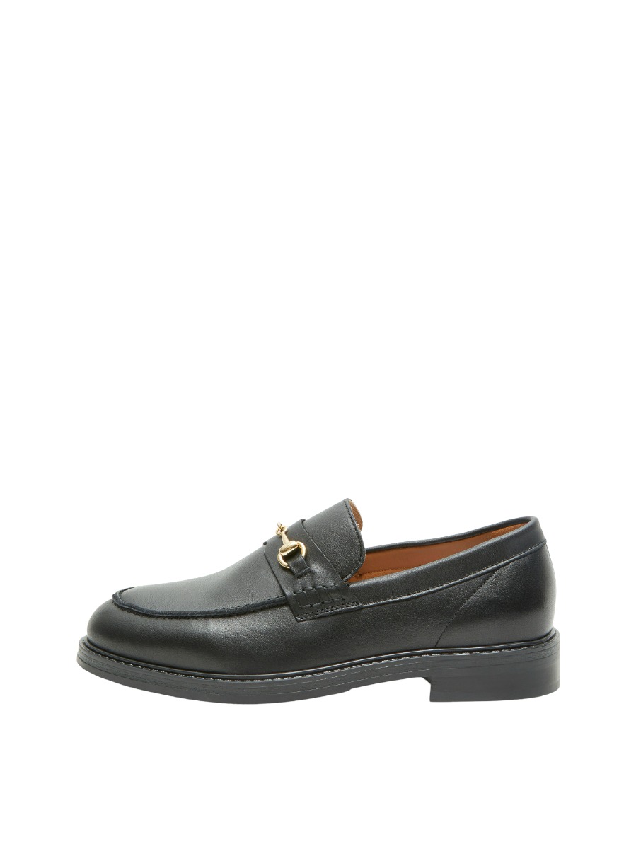 Selected Blake Ανδρικά Leather Loafers 16091483 Μαύρο