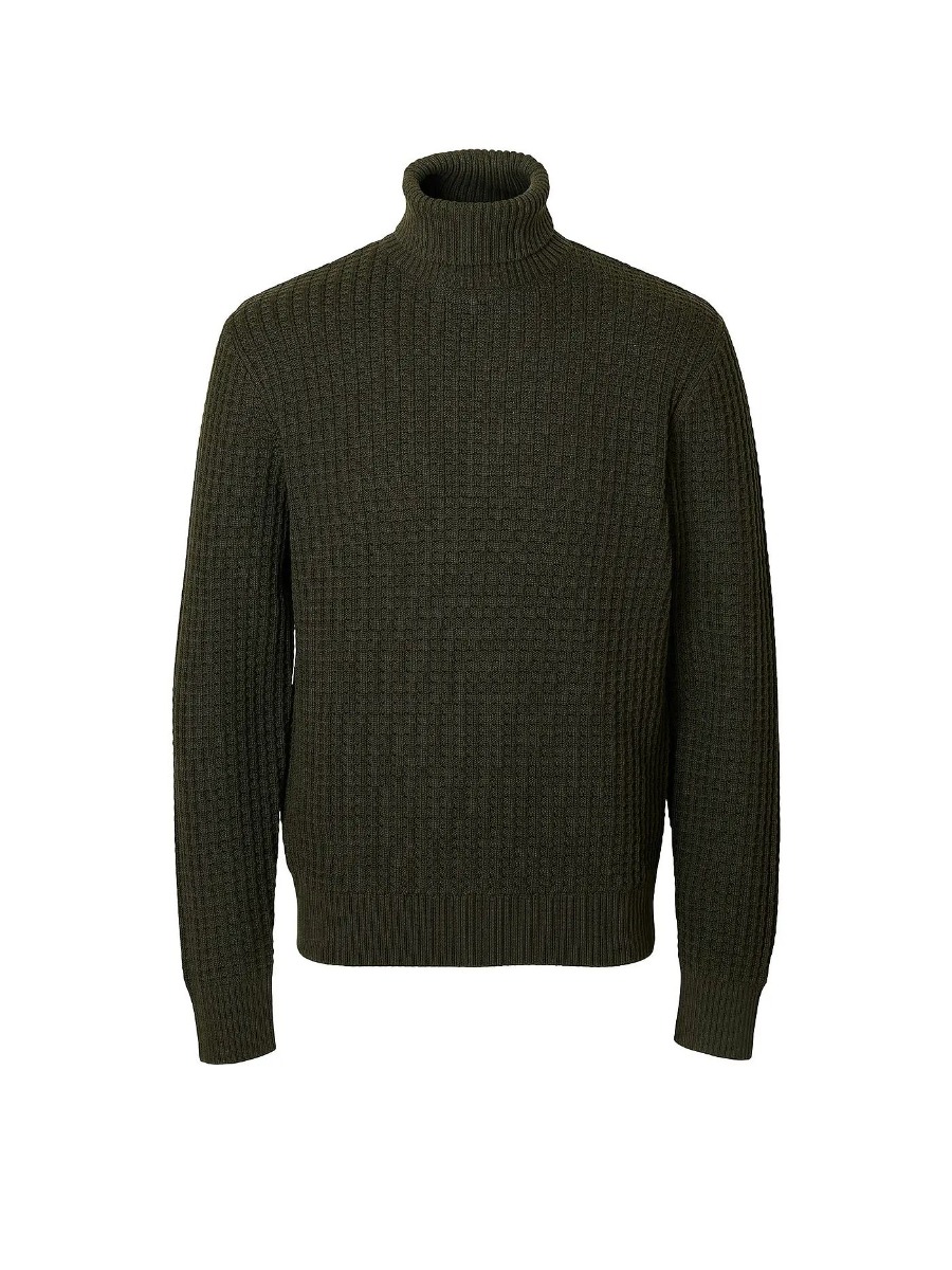 Selected Tom Ανδρικό Structure Rollneck Πλεκτό 16099209 Χακί