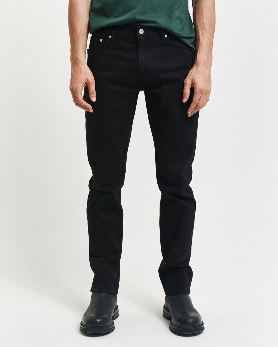 Gant Ανδρικό Regular Stay Jeans 1000406 Μαύρο φωτογραφία