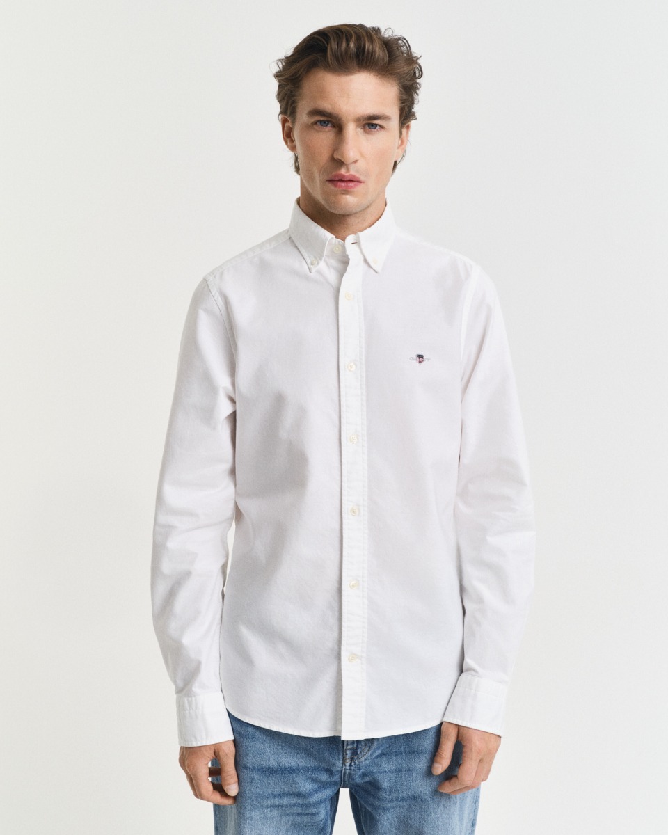 Gant Aνδρικό Slim Fit Classic Oxford Shirt 3000202 Λευκό