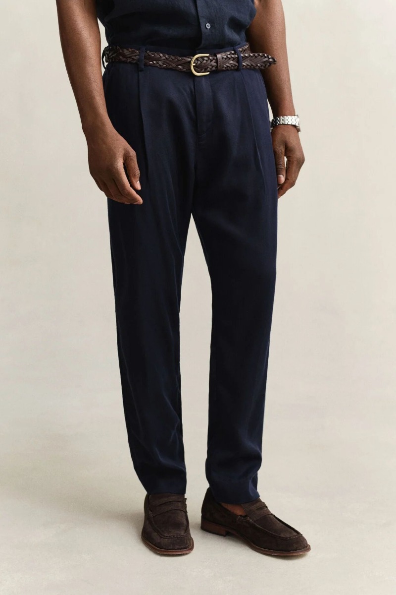 Gant Ανδρικό Παντελόνι Regular Fit Lyocel 1505404 Σκούρο Μπλέ