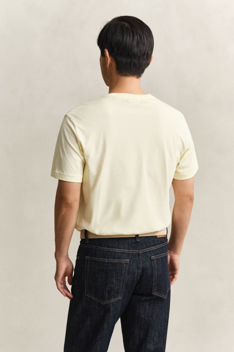 Gant Ανδρικό Reg Shield Κοντομάνικο T-Shirt 2003184 Κίτρινο
