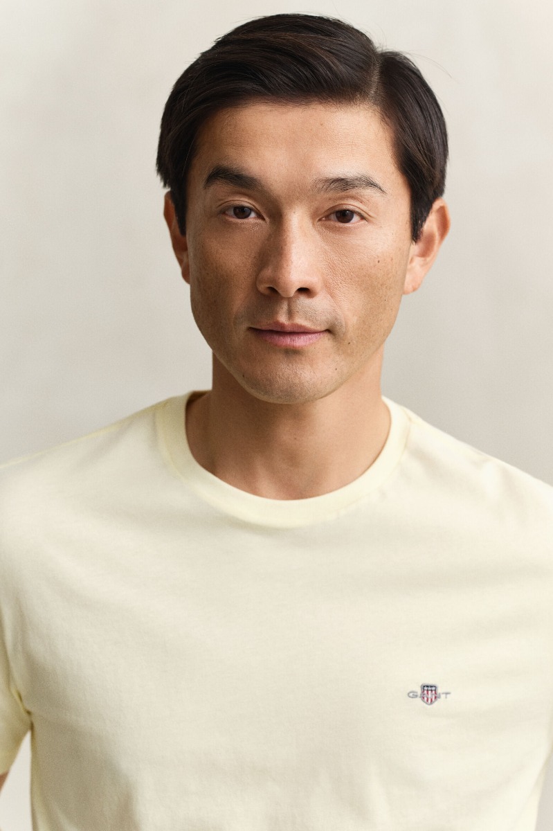 Gant Ανδρικό Reg Shield Κοντομάνικο T-Shirt 2003184 Κίτρινο